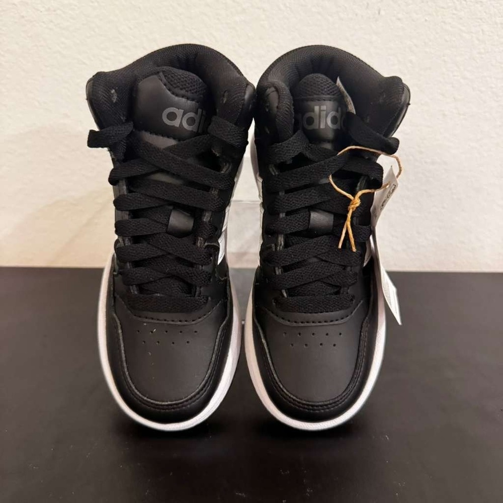Adidas Hoops 3.0 Mid Basketball Shoes GW0402 Black White Kids 11 New - Picture 6 of 13